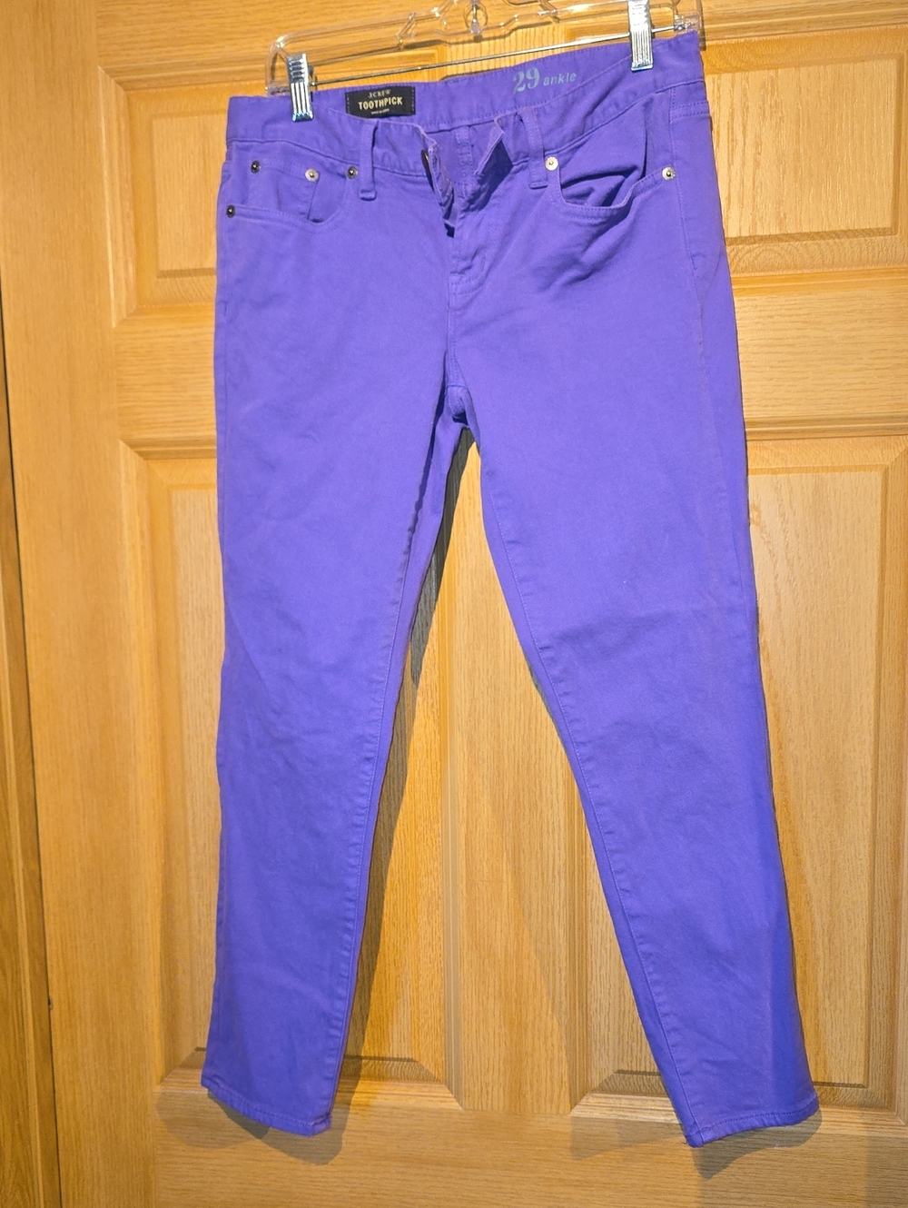 J. Crew Skinny Jeans in Bright Purple